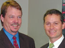 Michael Pitschlitz (left) managing director ifm electronic SA and Chris Huxham managing director Shorrock Automation